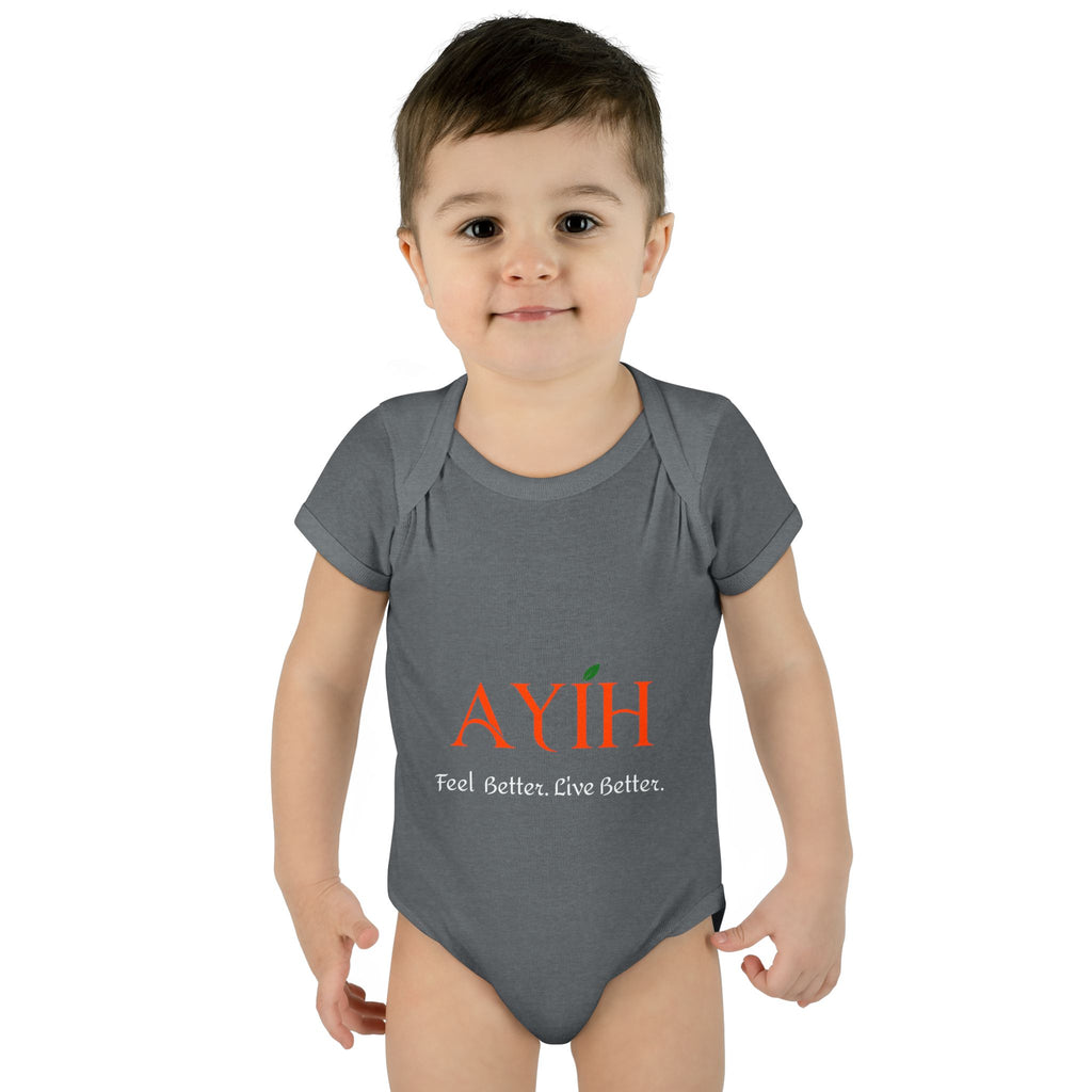 Baby Bodysuit - 'AYIH' Logo Infant One-Piece (Feel Better. Live Better.)