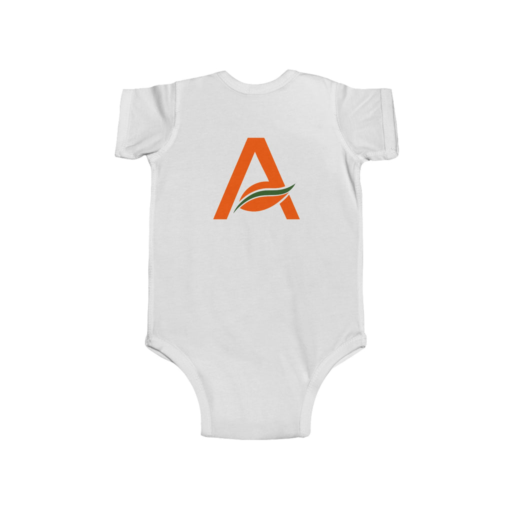 Infant Bodysuit with 'A' Logo & AYÍH Text – Baby Onesie