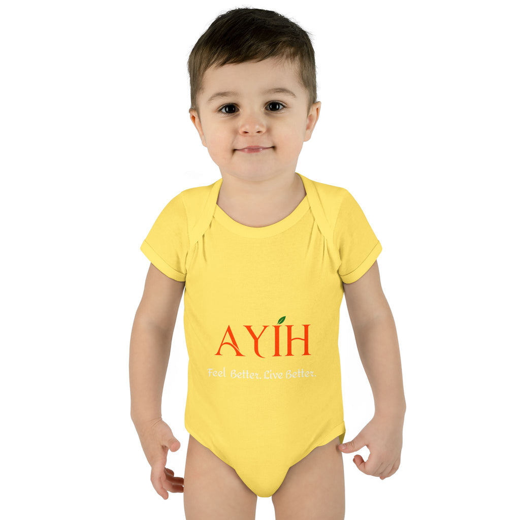 Baby Bodysuit - 'AYIH' Logo Infant One-Piece (Feel Better. Live Better.)