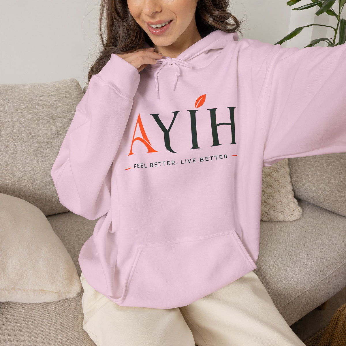 Adult AYIH Logo Hoodie — Feel Better, Live Better Branded Pullover