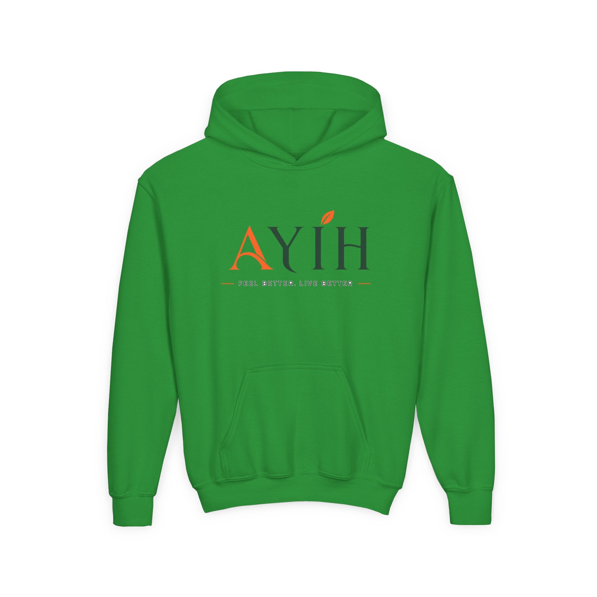 AYIH Logo Hoodie — Kids Unisex Pullover Sweatshirt, Minimal Lifestyle Graphic