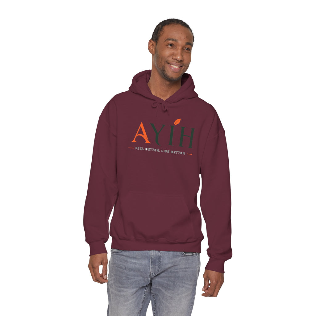 Adult AYIH Logo Hoodie — Feel Better, Live Better Branded Pullover