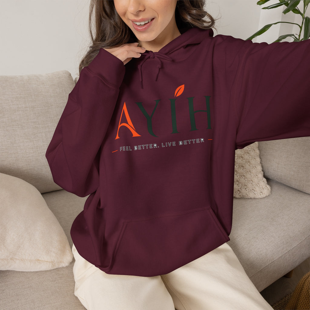 AYIH Logo Hoodie — Feel Better, Live Better Branded Pullover
