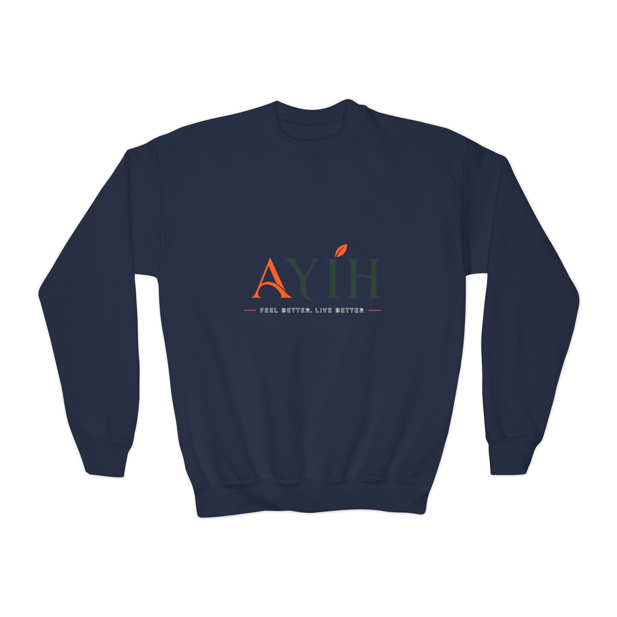 Big Kids Crewneck Sweatshirt — AYÍH Logo Pullover (Unisex)