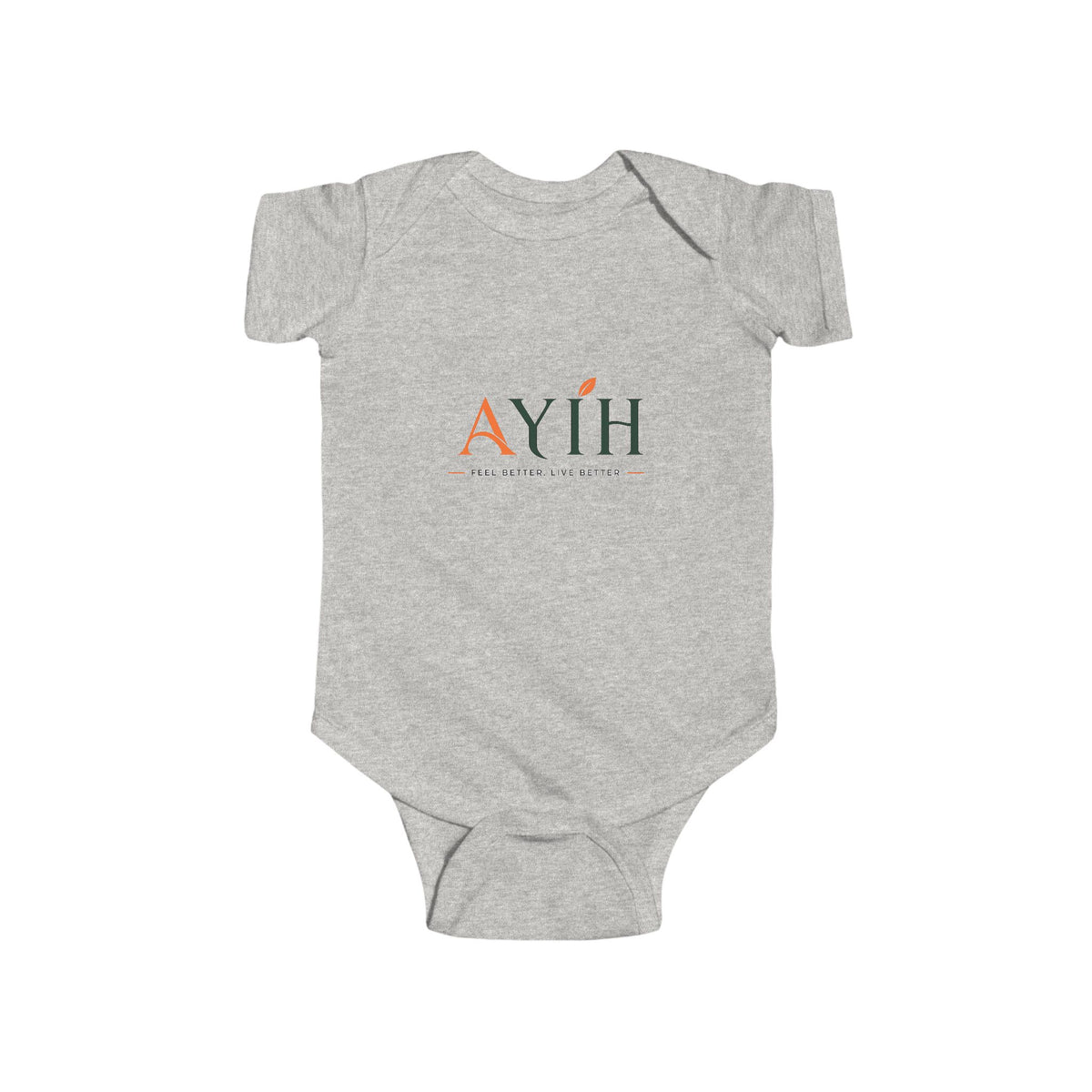 Infant Bodysuit with 'A' Logo & AYÍH Text – Baby Onesie