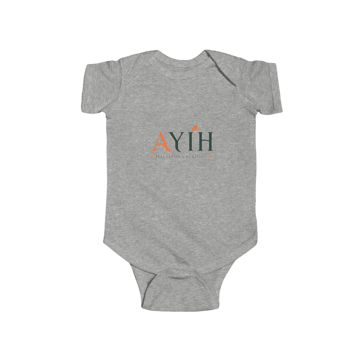Infant Bodysuit with 'A' Logo & AYÍH Text – Baby Onesie