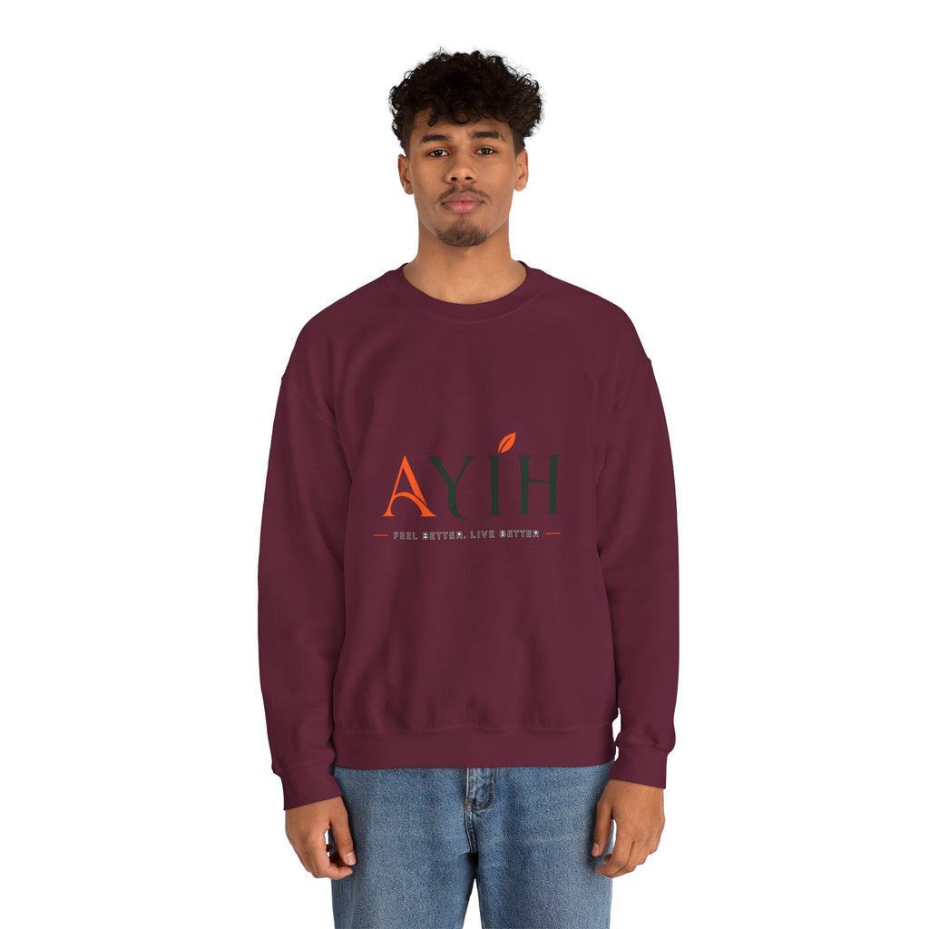Adult Unisex Sweatshirt — AYIH "Feel Better, Live Better" Crewneck