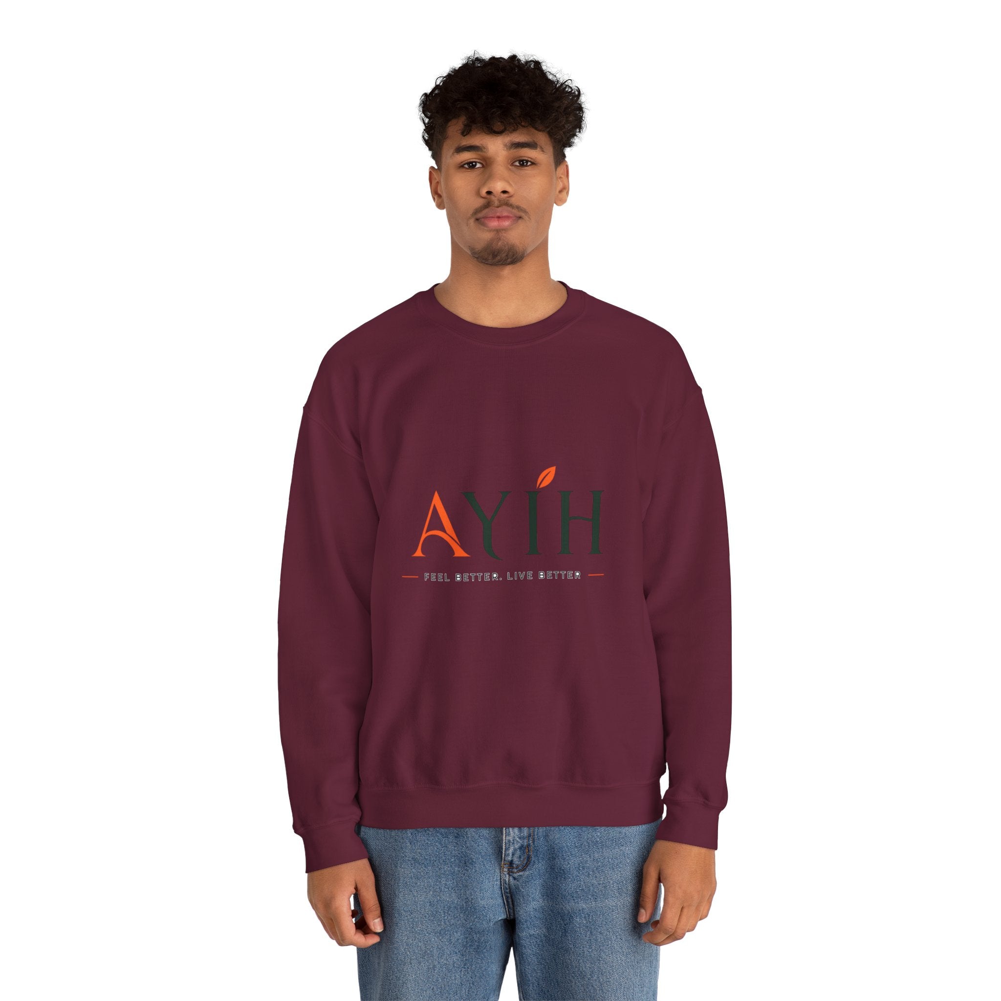 Adult Unisex Sweatshirt — AYIH "Feel Better, Live Better" Crewneck