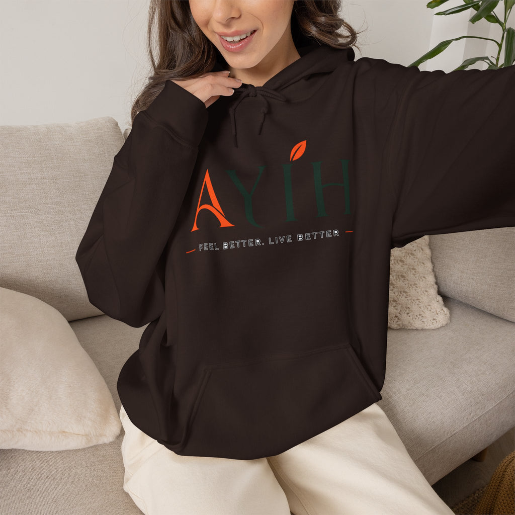 AYIH Logo Hoodie — Feel Better, Live Better Branded Pullover