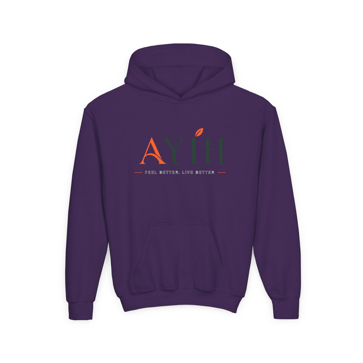 AYIH Logo Hoodie — Kids Unisex Pullover Sweatshirt, Minimal Lifestyle Graphic
