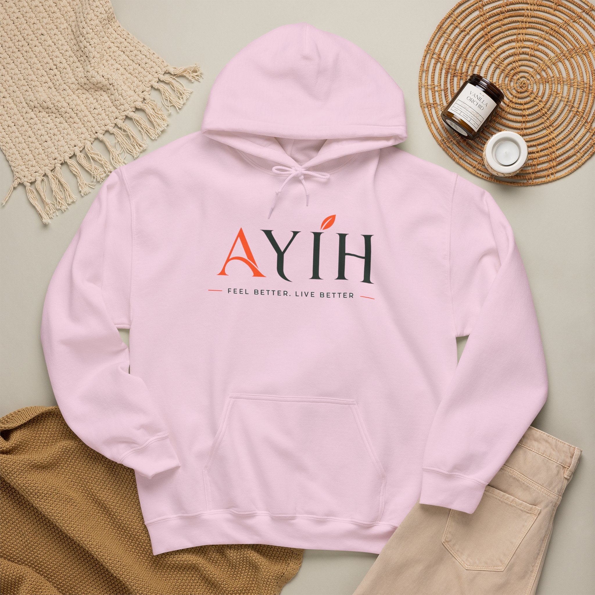 AYIH Logo Hoodie — Feel Better, Live Better Branded Pullover