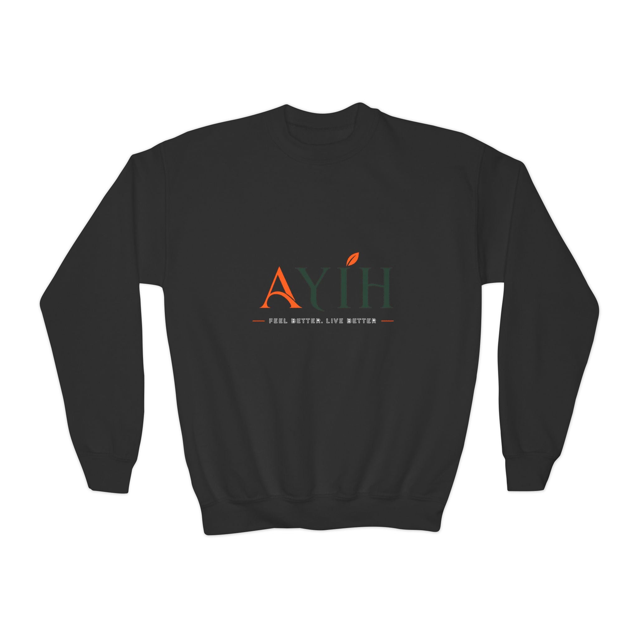 Big Kids Crewneck Sweatshirt — AYÍH Logo Pullover (Unisex)