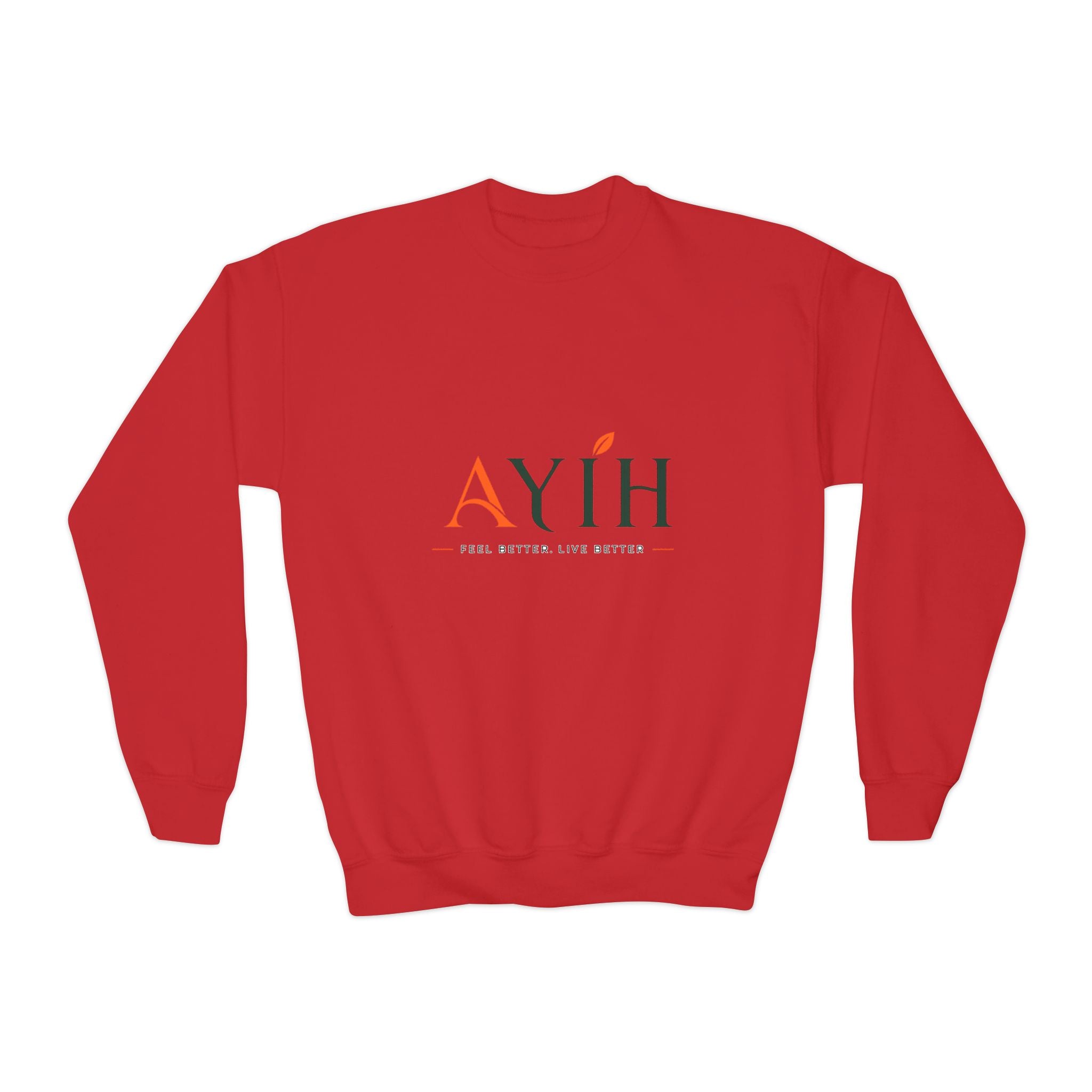 Big Kids Crewneck Sweatshirt — AYÍH Logo Pullover (Unisex)
