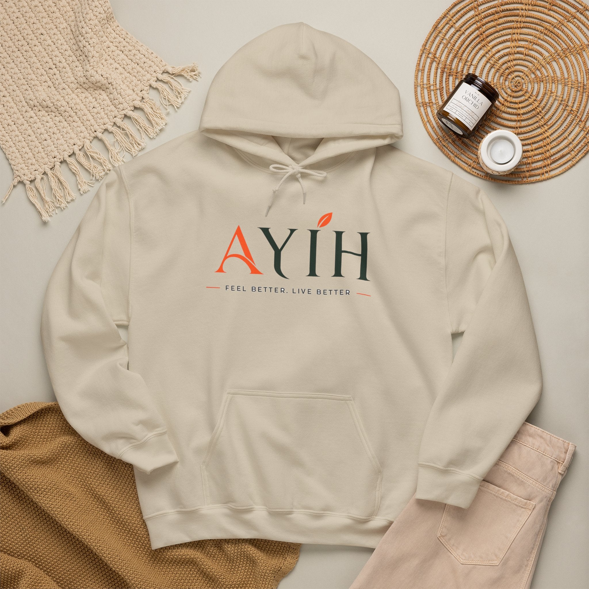 AYIH Logo Hoodie — Feel Better, Live Better Branded Pullover