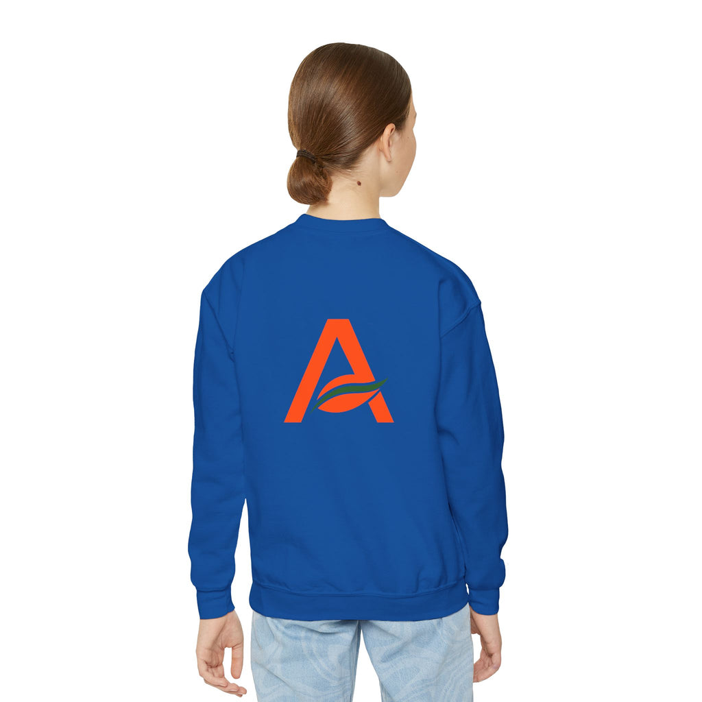 Big Kids Crewneck Sweatshirt — AYÍH Logo Pullover (Unisex)