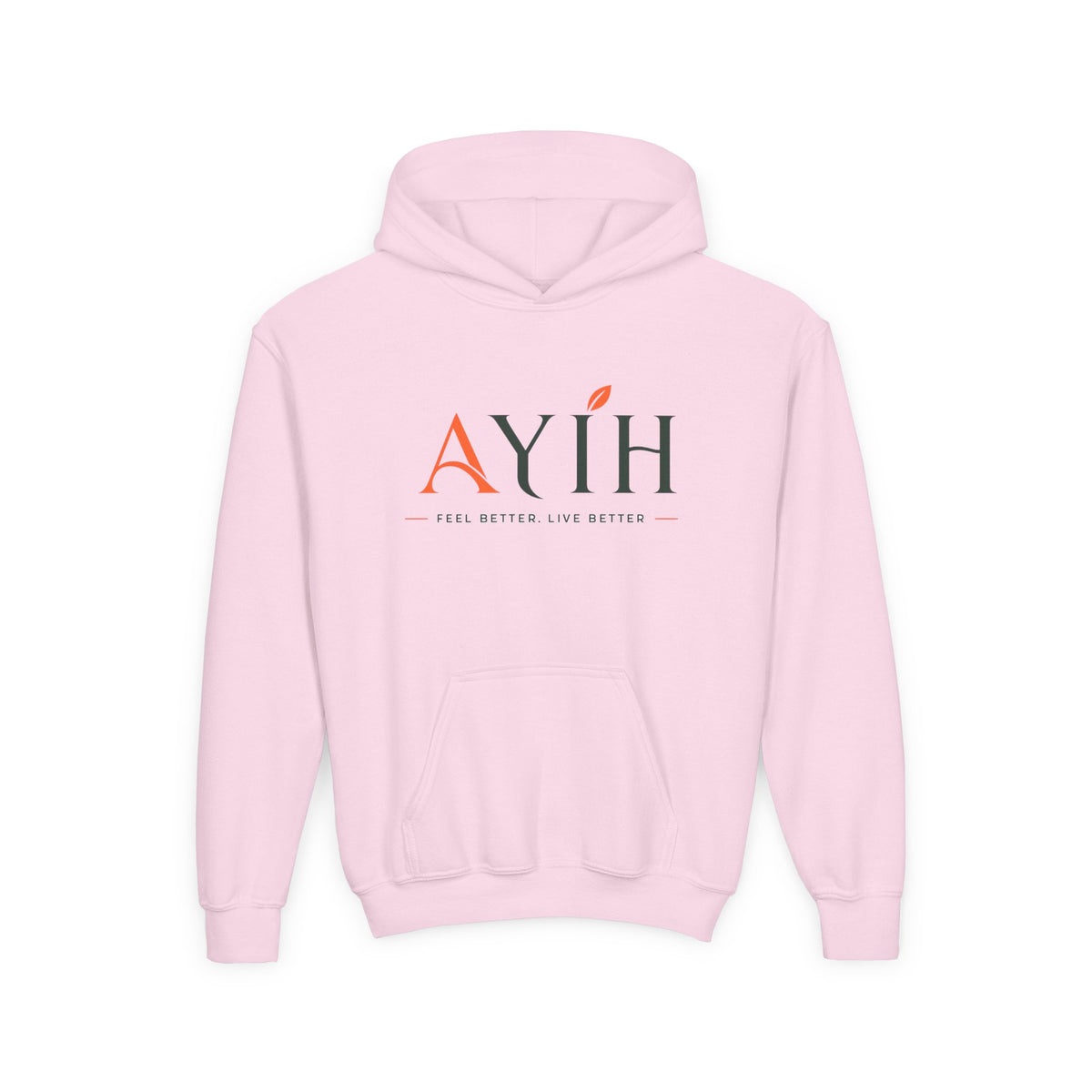 AYIH Logo Hoodie — Kids Unisex Pullover Sweatshirt, Minimal Lifestyle Graphic