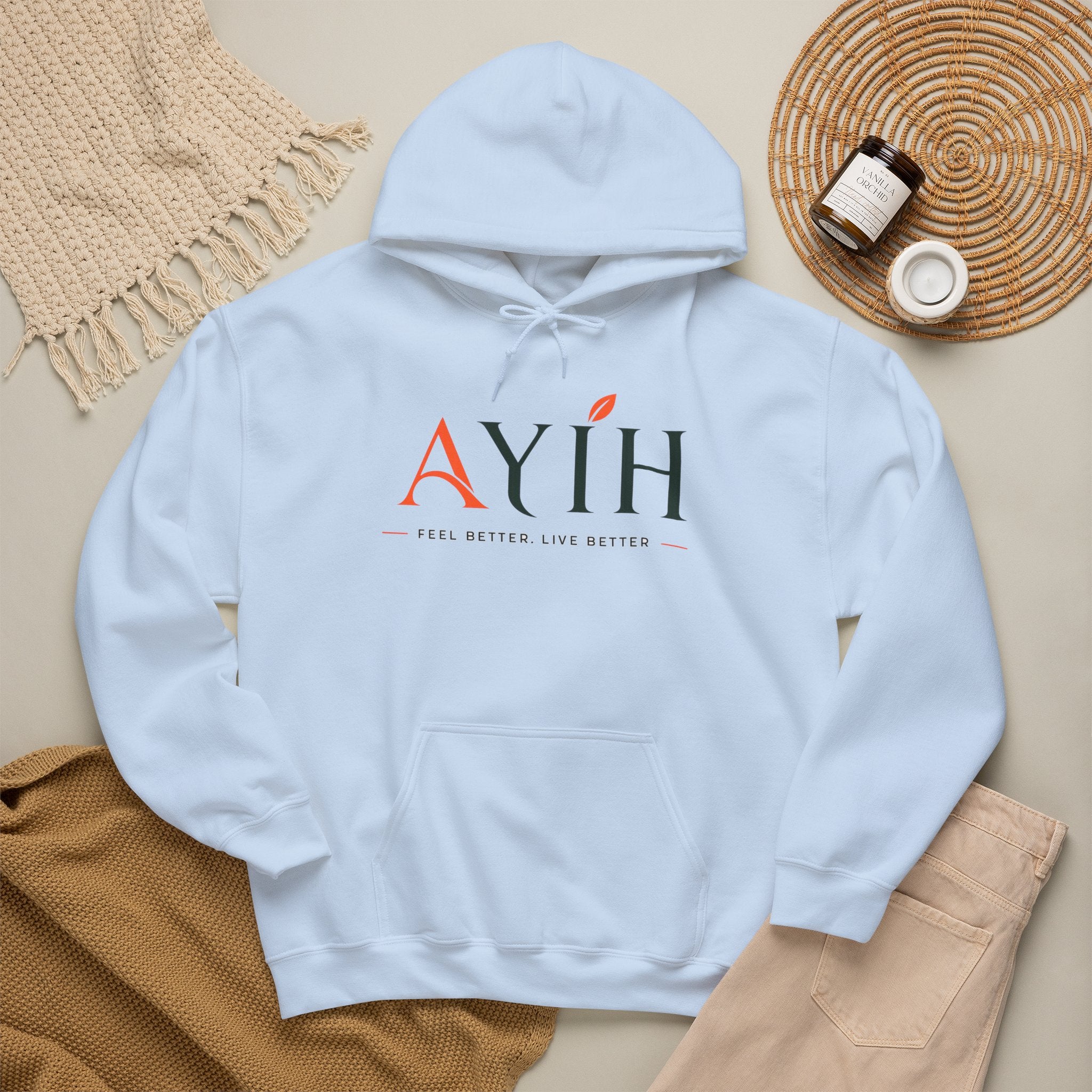AYIH Logo Hoodie — Feel Better, Live Better Branded Pullover