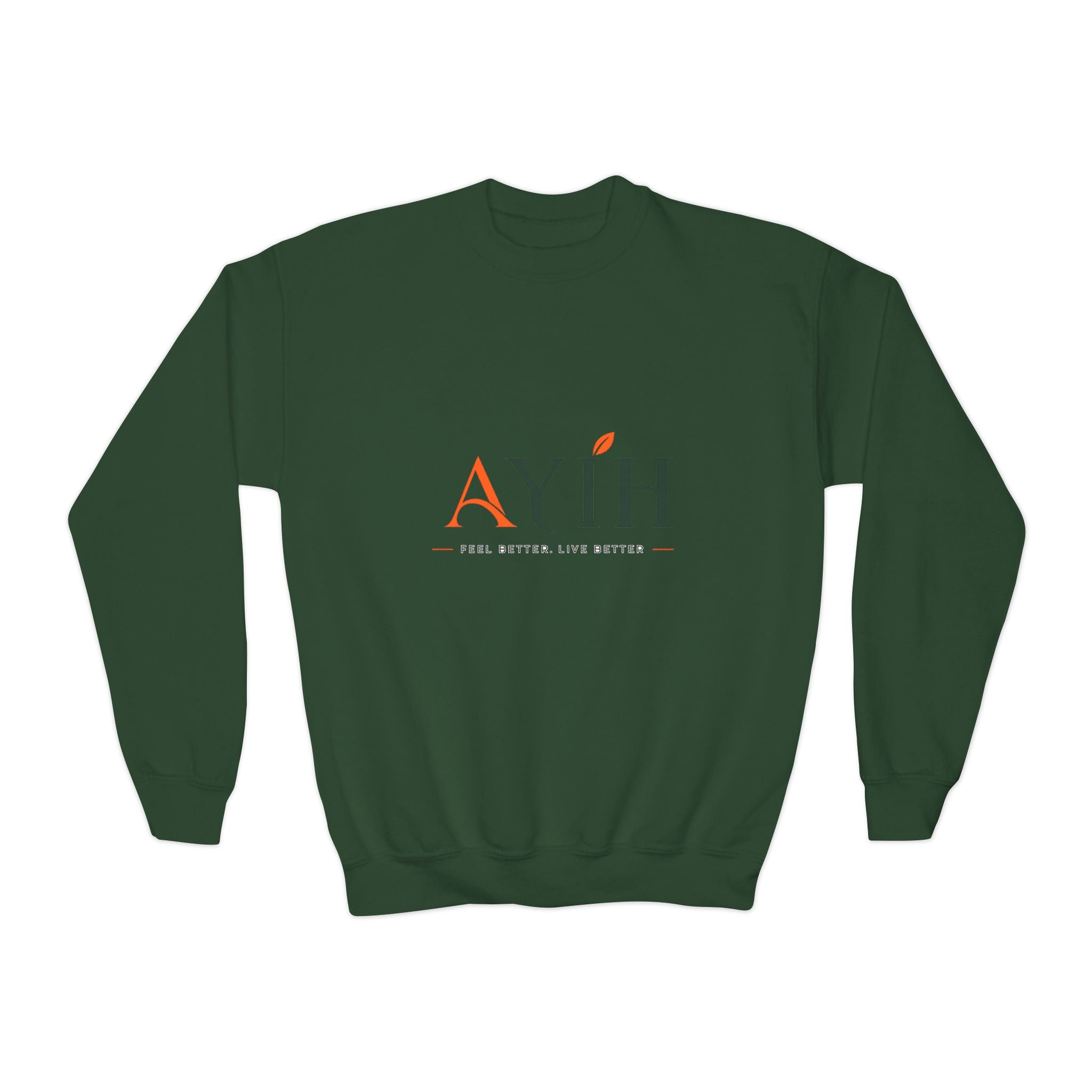 Big Kids Crewneck Sweatshirt — AYÍH Logo Pullover (Unisex)