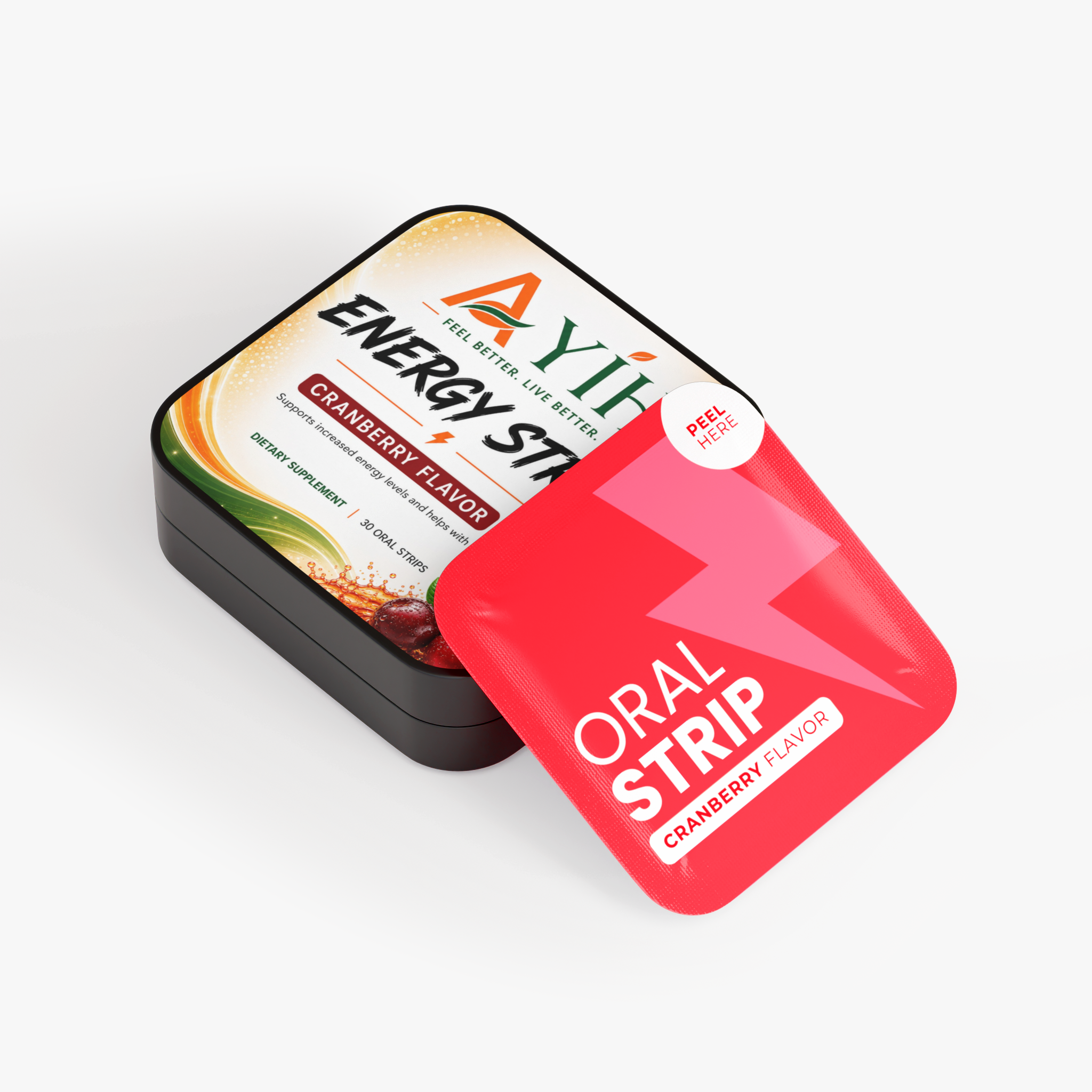 Energy Strips - Cranberry Flavor