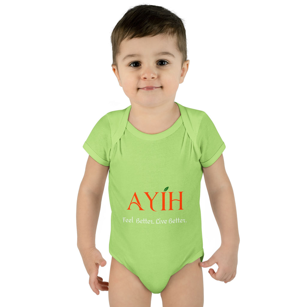 Baby Bodysuit - 'AYIH' Logo Infant One-Piece (Feel Better. Live Better.)