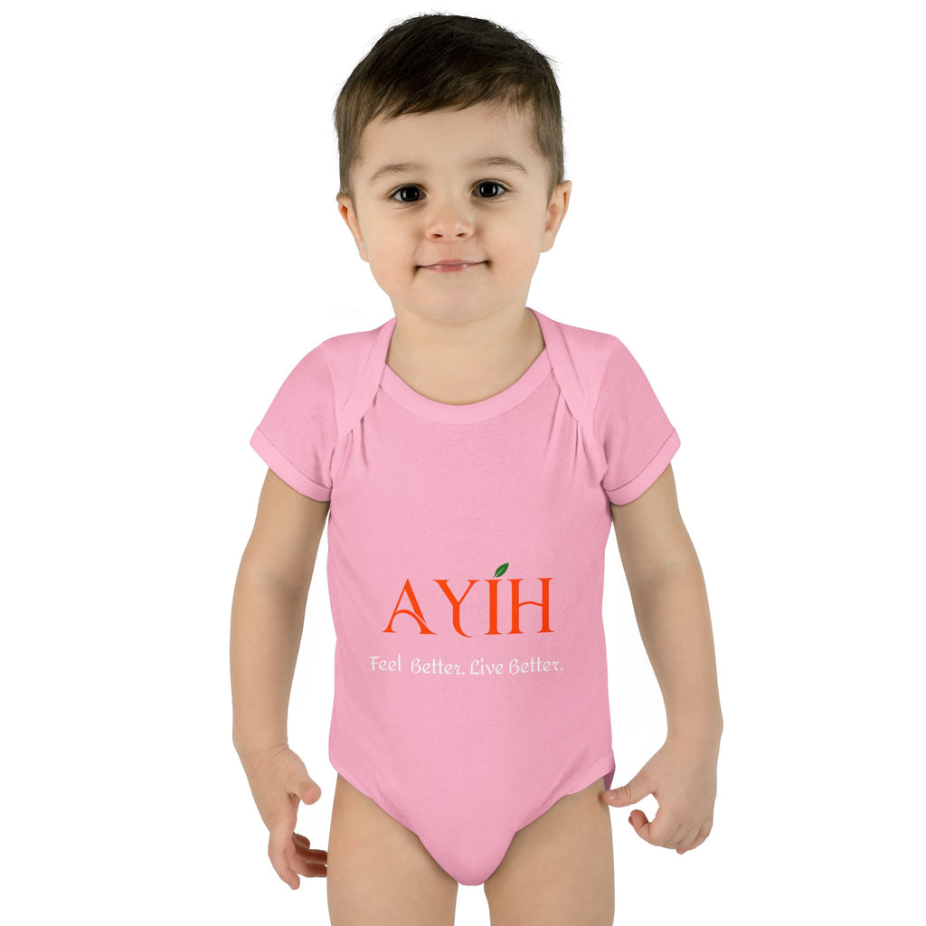 Baby Bodysuit - 'AYIH' Logo Infant One-Piece (Feel Better. Live Better.)