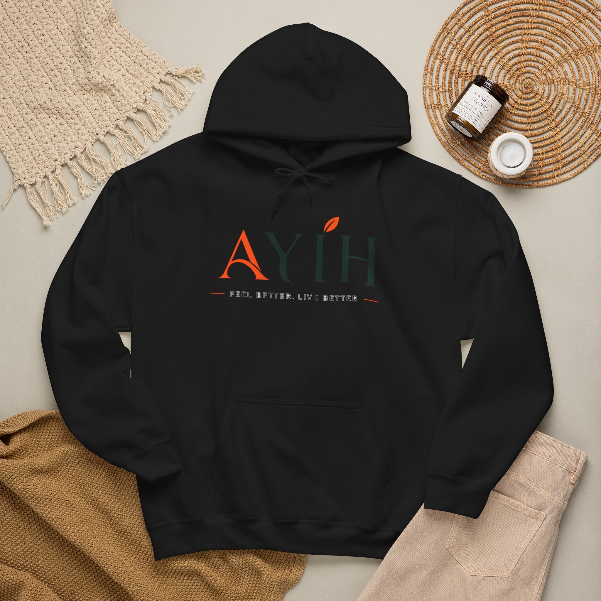 AYIH Logo Hoodie — Feel Better, Live Better Branded Pullover