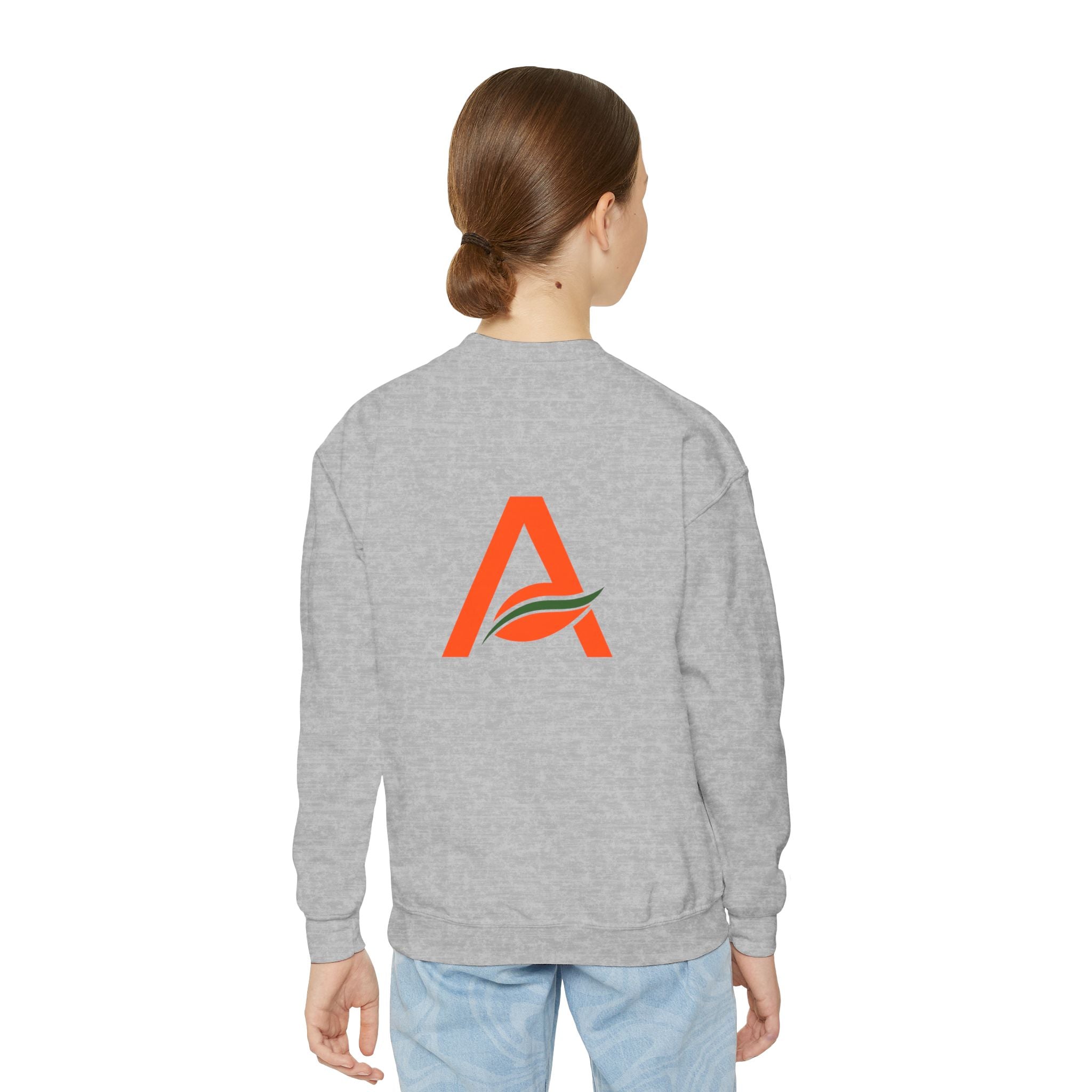 Big Kids Crewneck Sweatshirt — AYÍH Logo Pullover (Unisex)