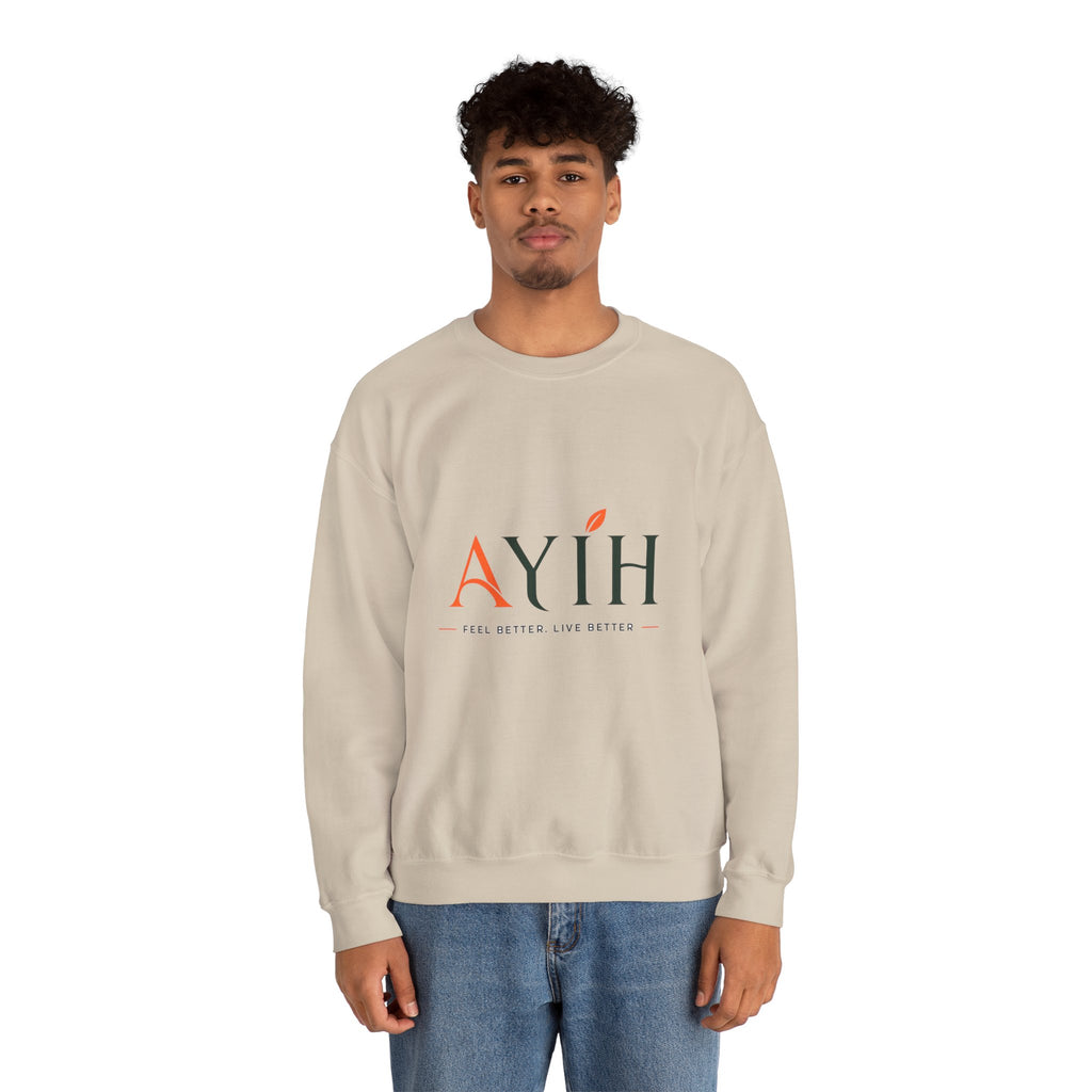 Adult Unisex Sweatshirt — AYIH "Feel Better, Live Better" Crewneck