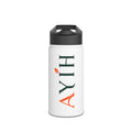 AYIH Nomad 32oz Tumbler — Matte Black Insulated Travel Cup with Vertical Greek Letter Design