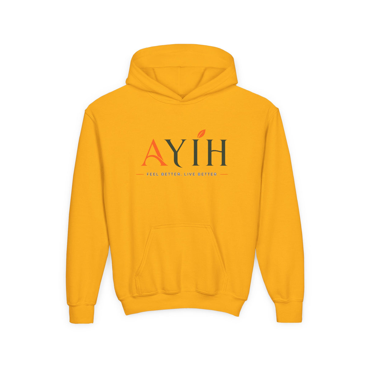 AYIH Logo Hoodie — Kids Unisex Pullover Sweatshirt, Minimal Lifestyle Graphic