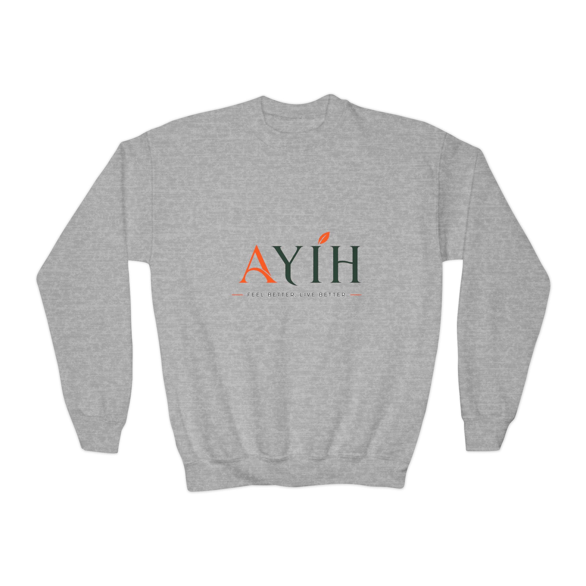 Big Kids Crewneck Sweatshirt — AYÍH Logo Pullover (Unisex)