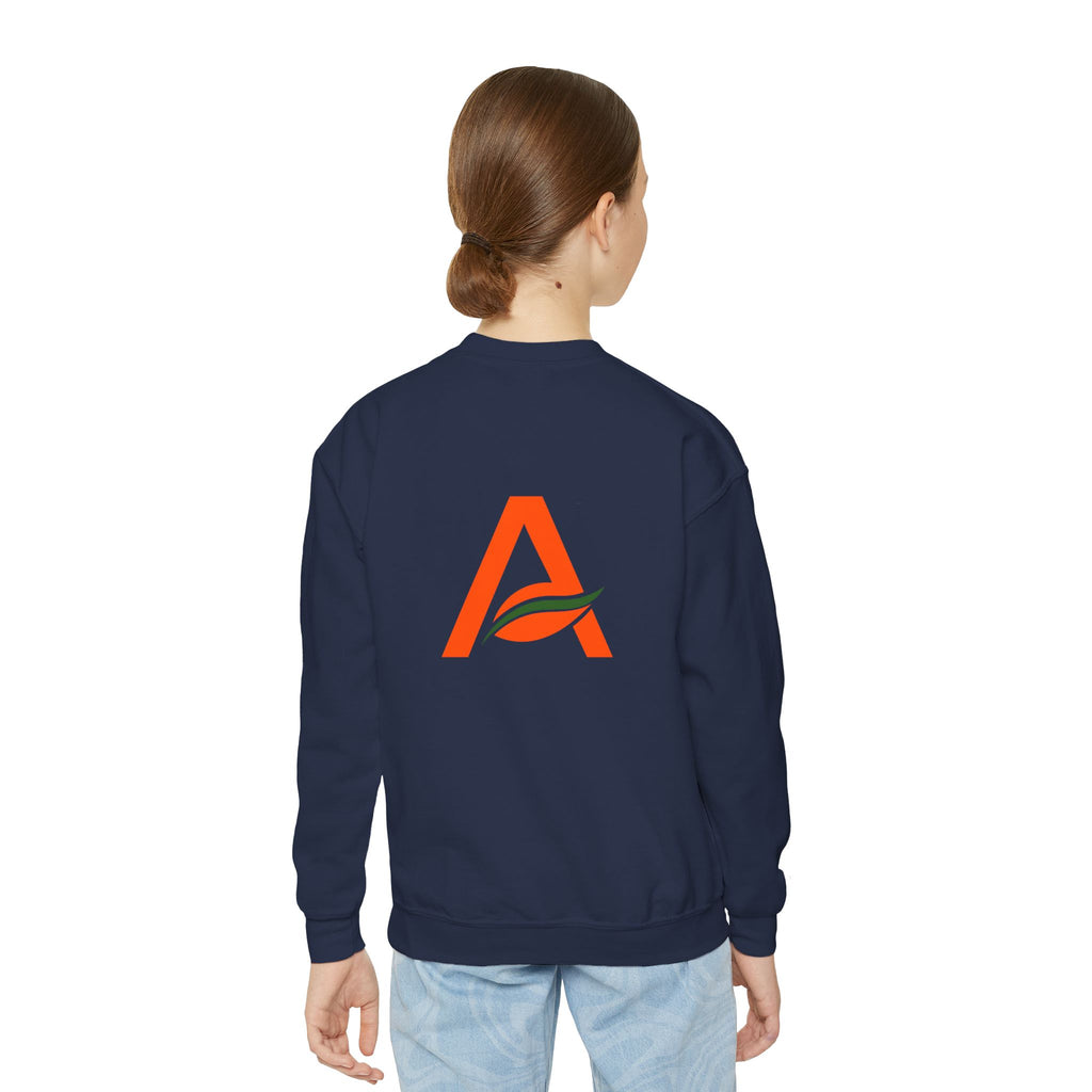 Big Kids Crewneck Sweatshirt — AYÍH Logo Pullover (Unisex)