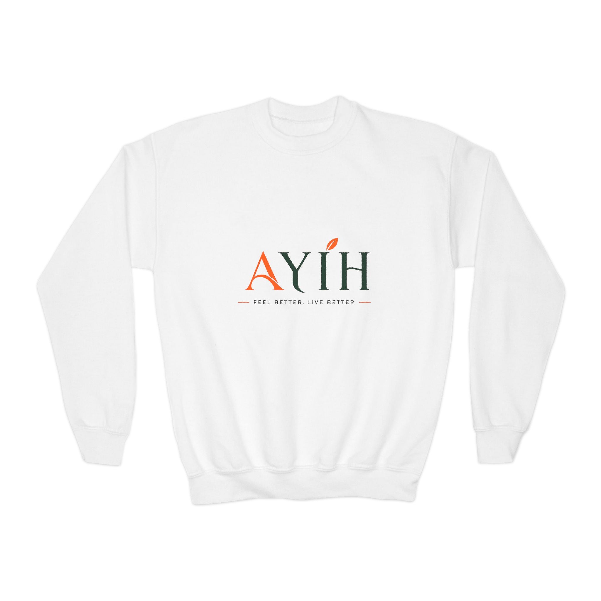 Big Kids Crewneck Sweatshirt — AYÍH Logo Pullover (Unisex)