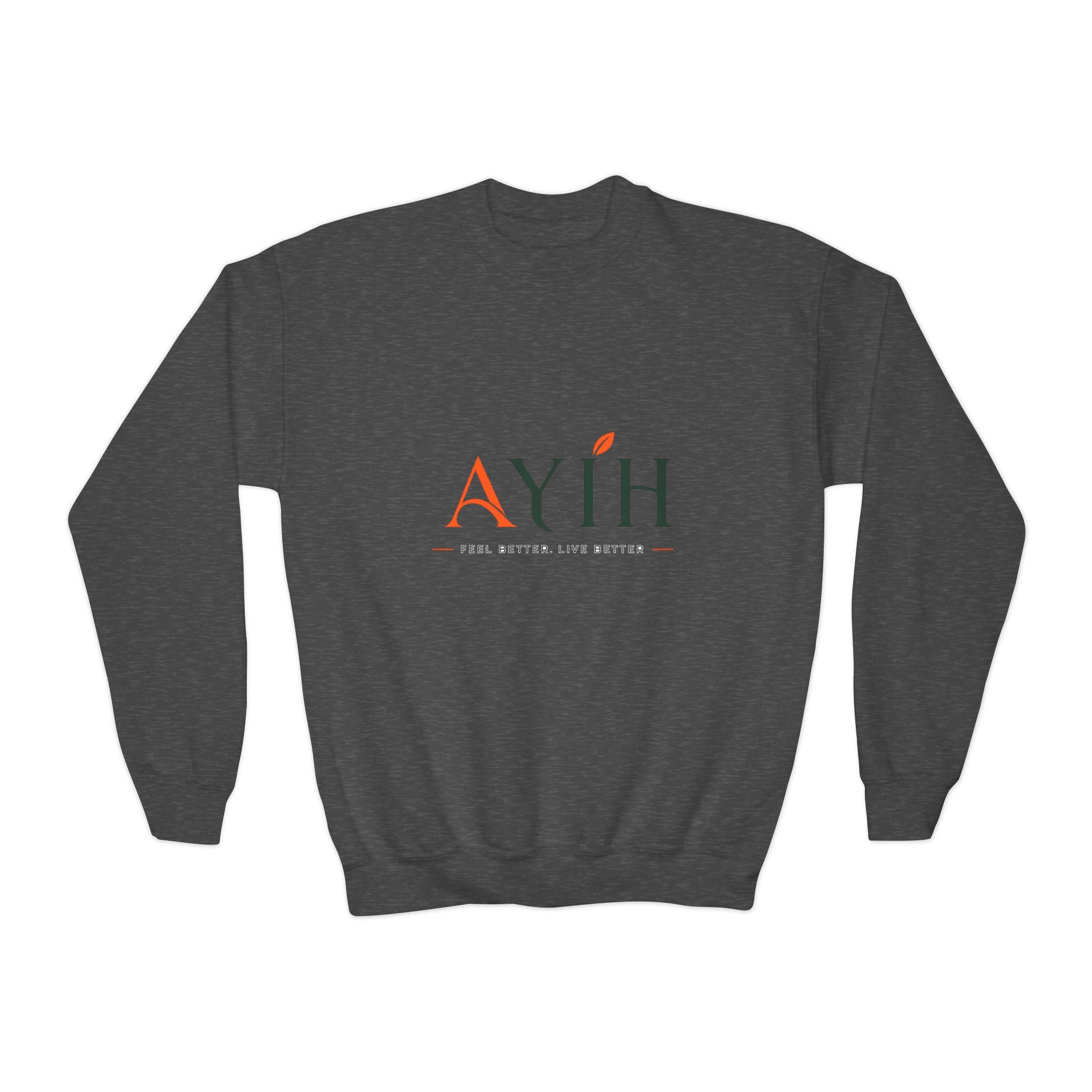 Big Kids Crewneck Sweatshirt — AYÍH Logo Pullover (Unisex)
