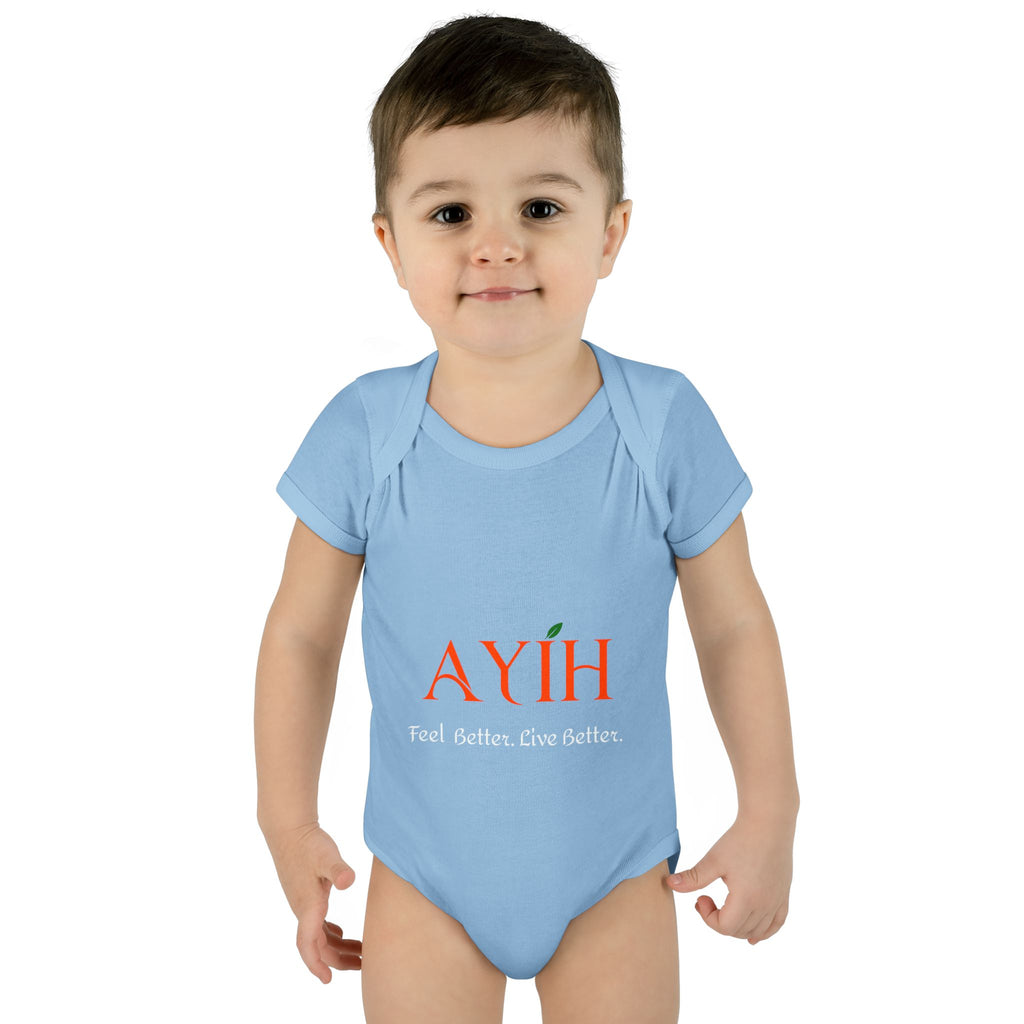 Baby Bodysuit - 'AYIH' Logo Infant One-Piece (Feel Better. Live Better.)