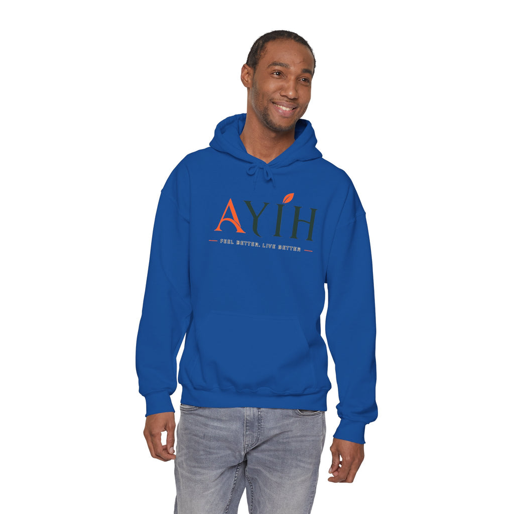 Adult AYIH Logo Hoodie — Feel Better, Live Better Branded Pullover