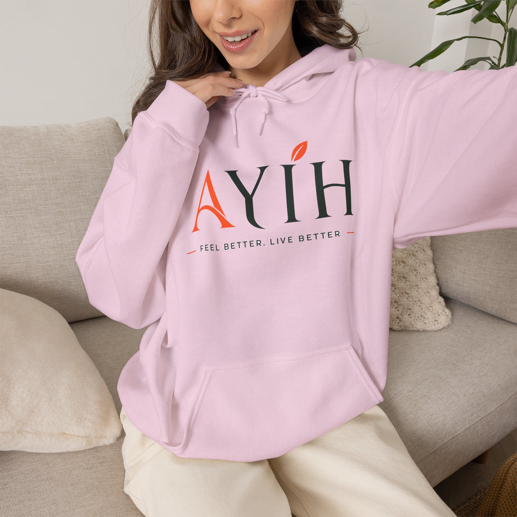 AYIH Logo Hoodie — Feel Better, Live Better Branded Pullover