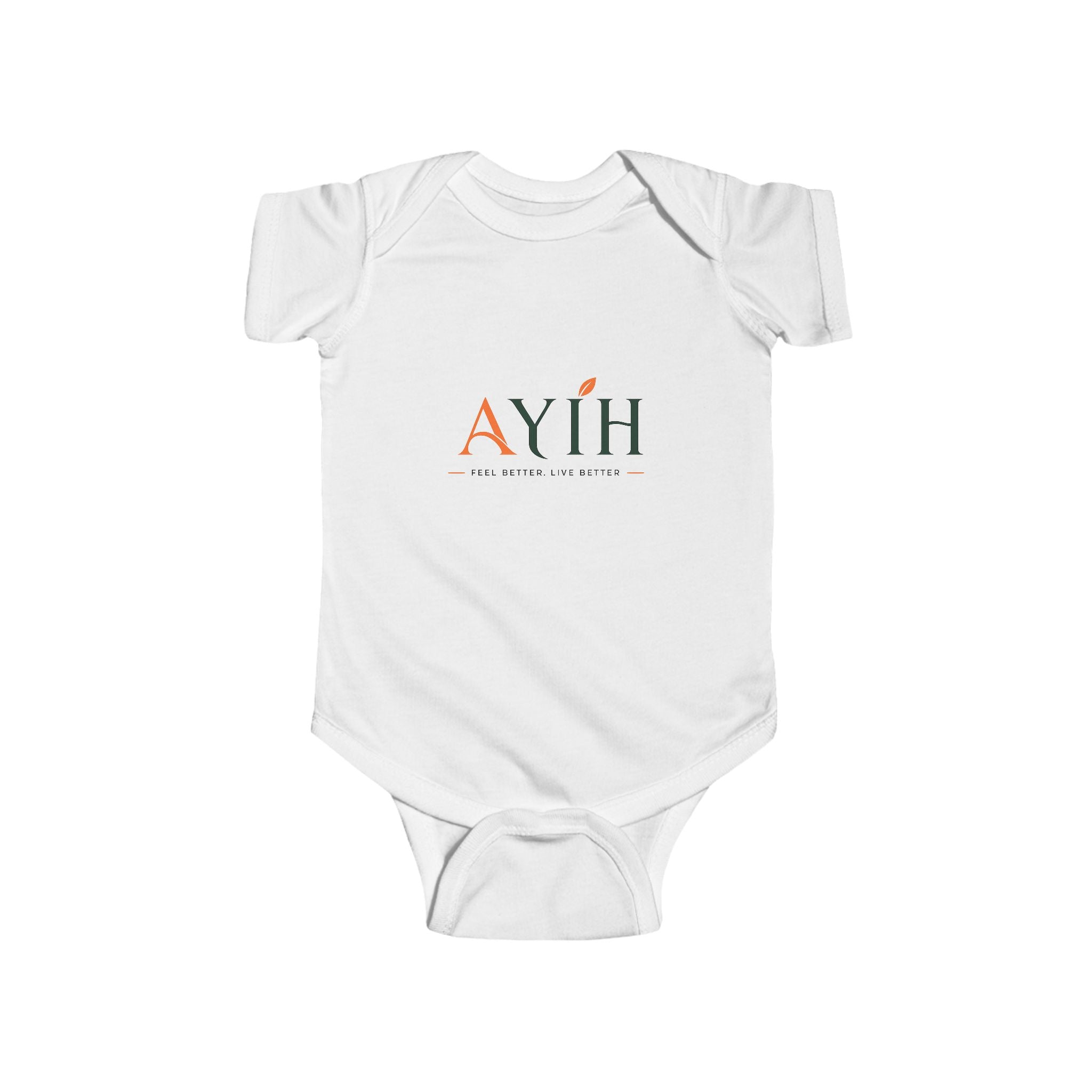 Infant Bodysuit with 'A' Logo & AYÍH Text – Baby Onesie