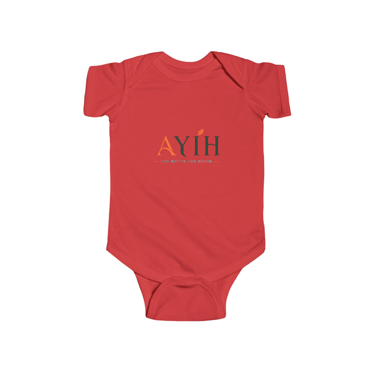 Infant Bodysuit with 'A' Logo & AYÍH Text – Baby Onesie