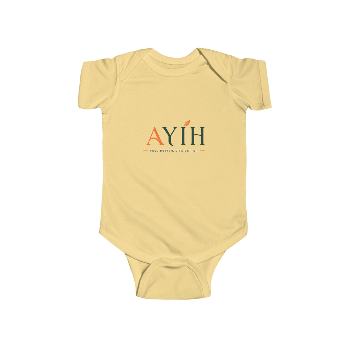 Infant Bodysuit with 'A' Logo & AYÍH Text – Baby Onesie