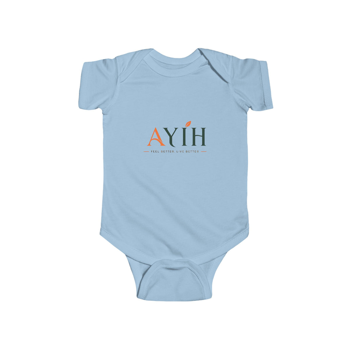 Infant Bodysuit with 'A' Logo & AYÍH Text – Baby Onesie