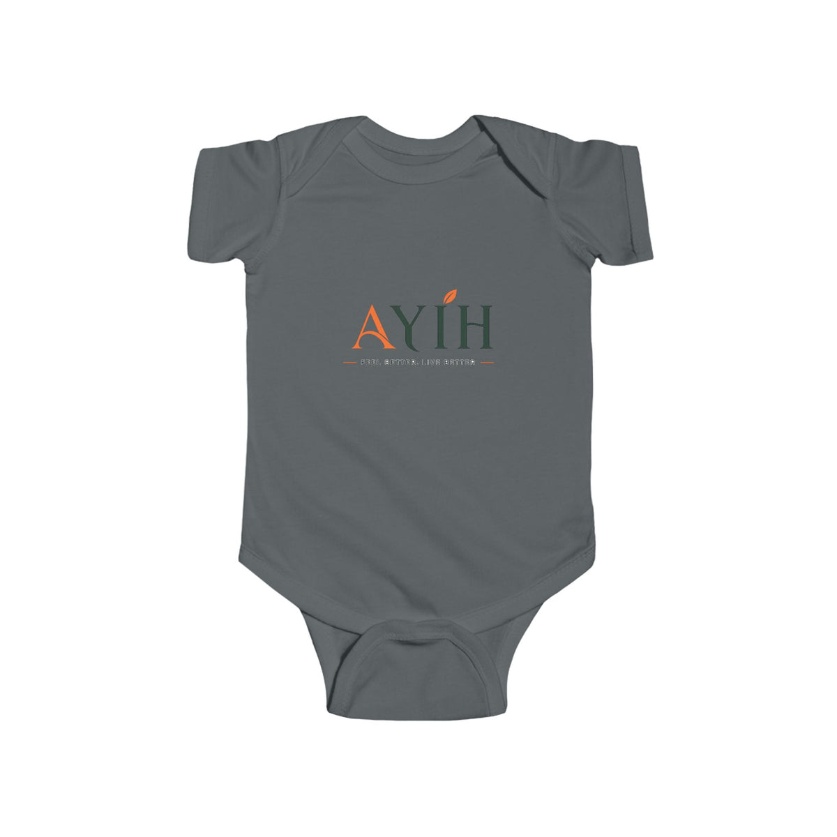 Infant Bodysuit with 'A' Logo & AYÍH Text – Baby Onesie