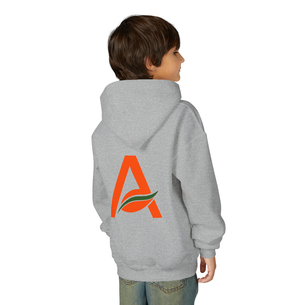 AYIH Logo Hoodie — Kids Unisex Pullover Sweatshirt, Minimal Lifestyle Graphic