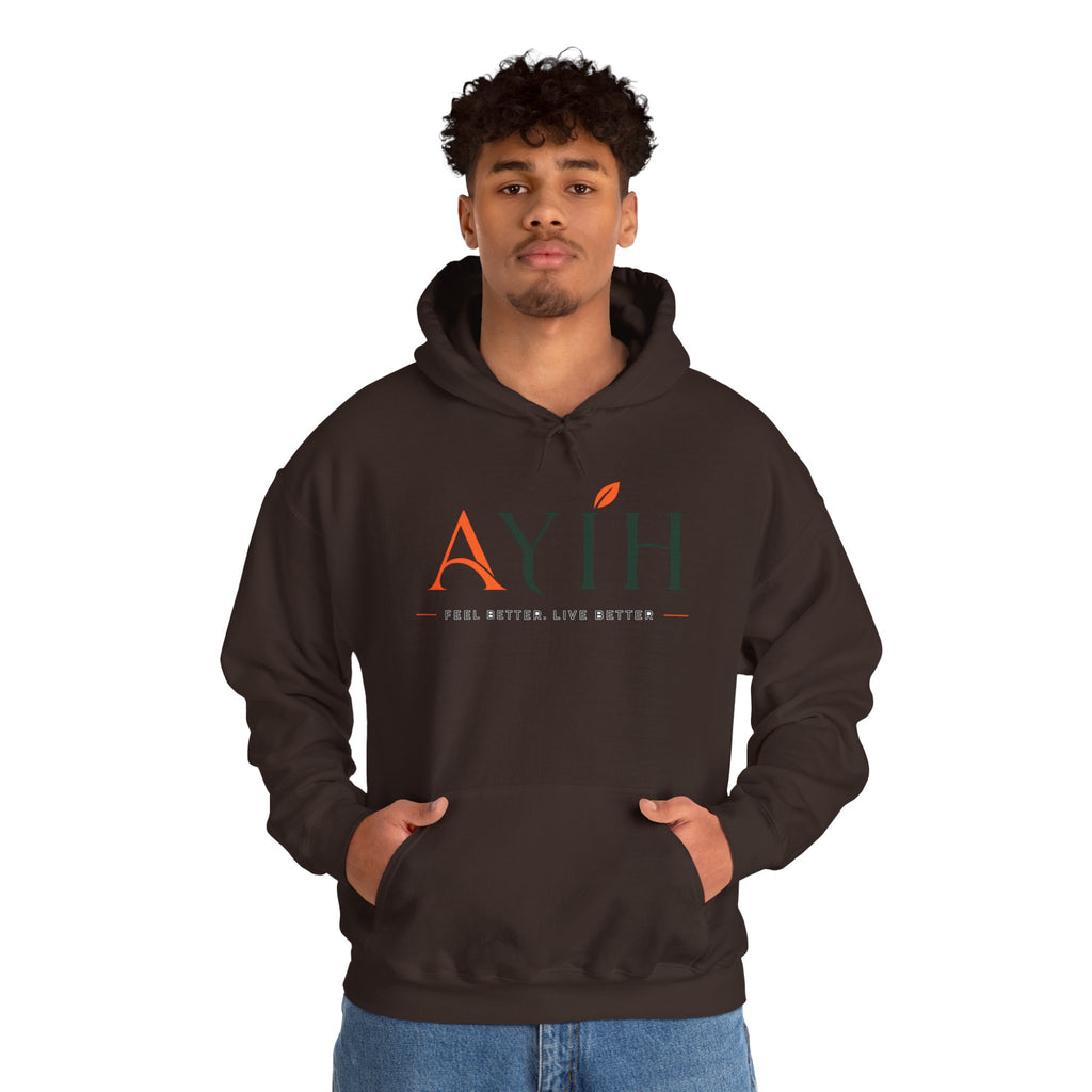 AYIH Logo Hoodie — Feel Better, Live Better Branded Pullover