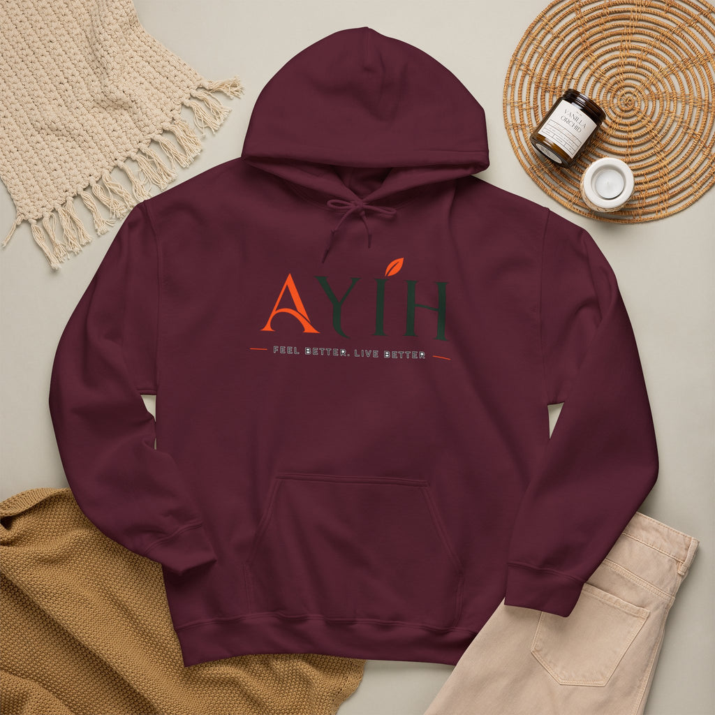 AYIH Logo Hoodie — Feel Better, Live Better Branded Pullover