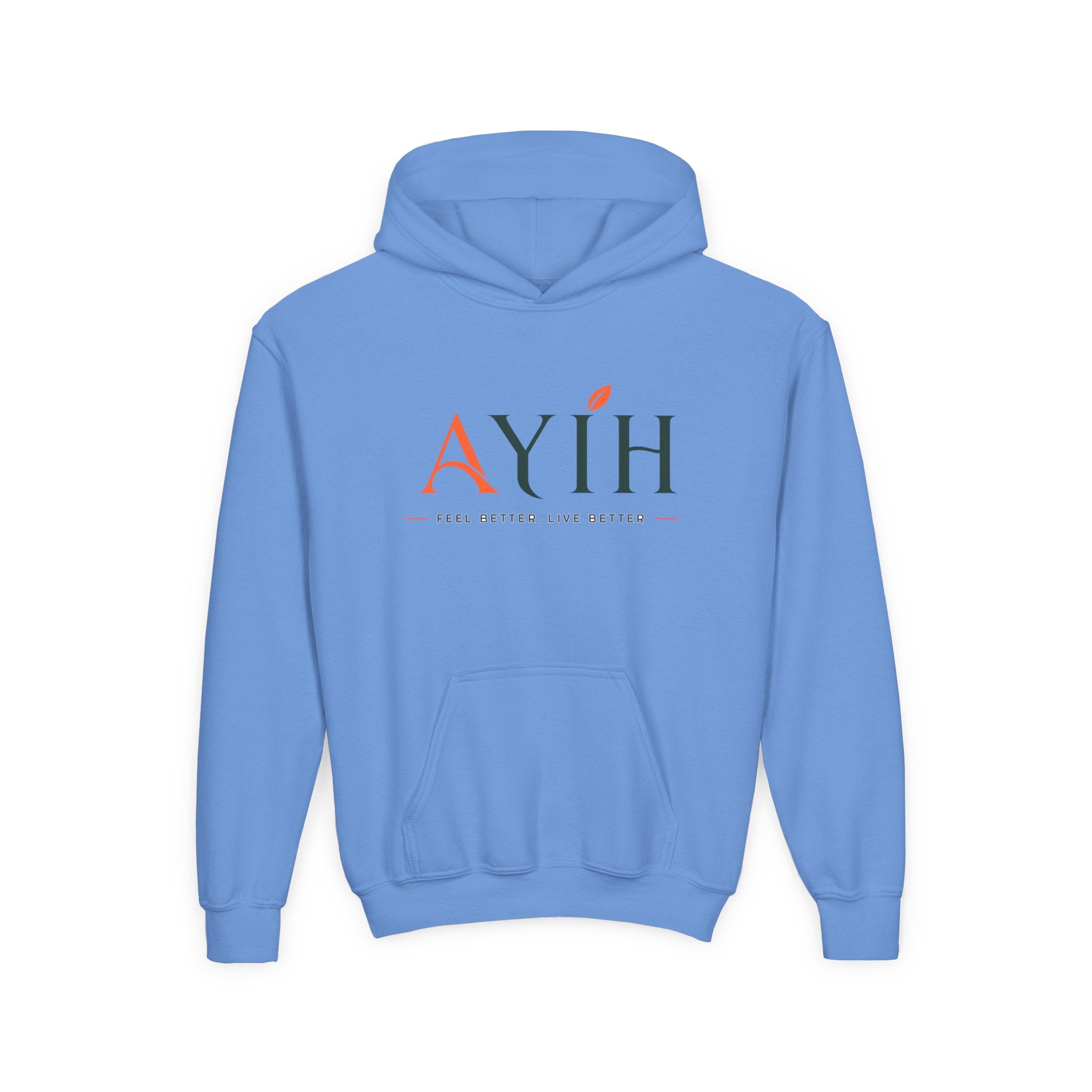 AYIH Logo Hoodie — Kids Unisex Pullover Sweatshirt, Minimal Lifestyle Graphic