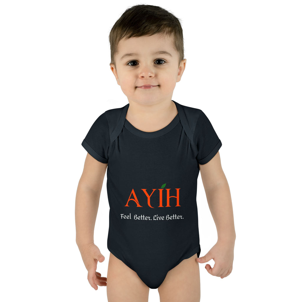 Baby Bodysuit - 'AYIH' Logo Infant One-Piece (Feel Better. Live Better.)