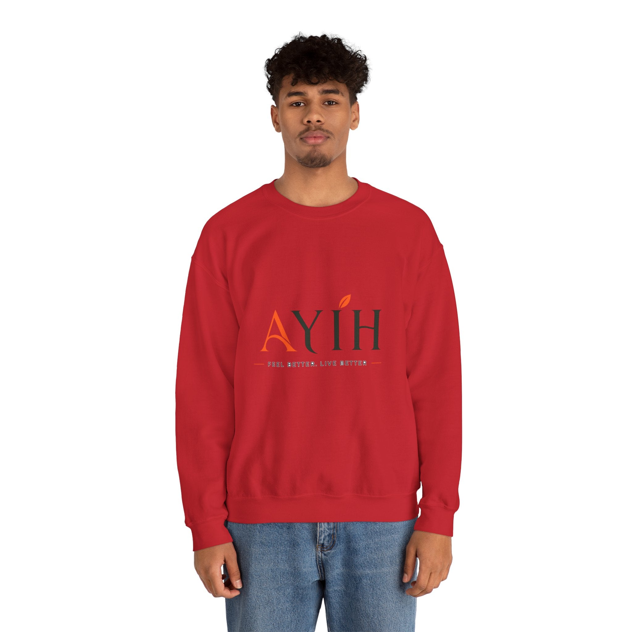 Adult Unisex Sweatshirt — AYIH "Feel Better, Live Better" Crewneck