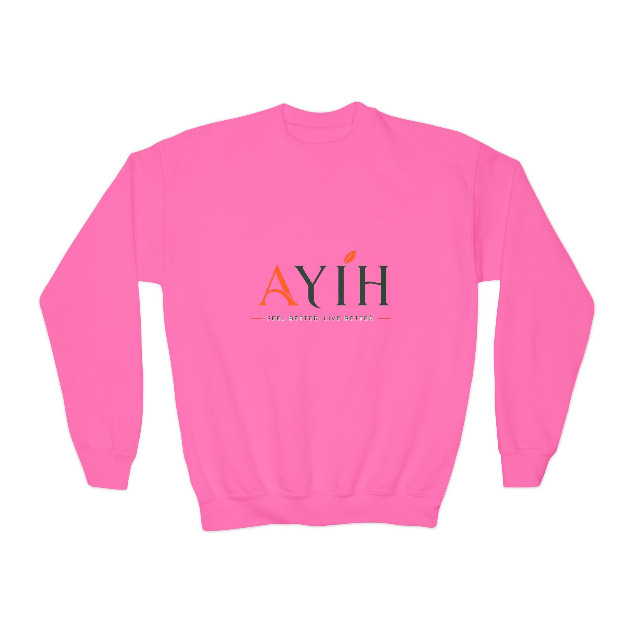 Big Kids Crewneck Sweatshirt — AYÍH Logo Pullover (Unisex)