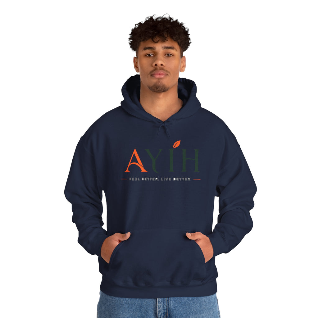 AYIH Logo Hoodie — Feel Better, Live Better Branded Pullover
